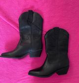 Black Leather Cowgirl Boots Photo 0