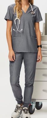 Grey  Scrub Set Photo 0