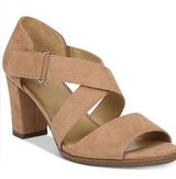 Naturalizer Lindy Dress Sandals Tan Suede Size 8 Photo 0