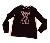 Charter Club womens medium yorkie dog black white sweater diana reese cute cold Photo 0