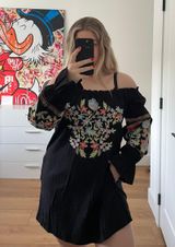 Black Floral Dress Photo 0