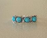 Boutique Handmade Western Style  Ring Turquoise And Silver New Authentic Photo 0