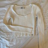Hollister White Long Sleeve Sweater Top Photo 0
