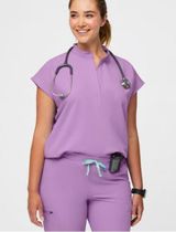 Figs Lilac Dawn Rafaela Scrub Top and Zamora Joggers Set Size XS Limited Edition Photo 0
