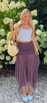 Peppermayo Polka Dot Midi Skirt Purple Photo 0