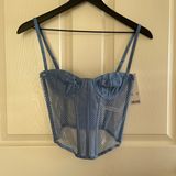 Blue Fishnet Corset Size Small Photo 0