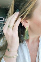 Kendra Scott Collins Drop Stone Metal Earrings Photo 0