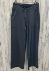 NWOT Halara Gray High Waist Rise Flare Pants Drawstring Pockets Womens Medium Photo 0