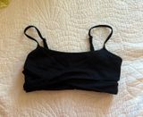 Alo Yoga Airbrush Enso Black Cool Crossover Bra Photo 0