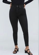 Everlane The Curvy High-Rise Skinny Jean 28 Crop Black Jeans Photo 0