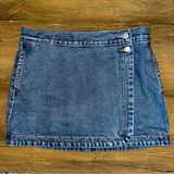 Levi's Levi’s Wrap Skirt Size 27 Medium Wash Denim 100% Cotton Photo 0