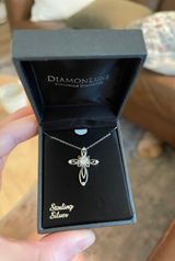 Sterling Silver Diamond Cross Necklace Photo 0