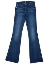 7 for all Mankind A-Pocket Bootcut Jeans Womens 26L Long Dark Blue 7FAM Mid-Rise Photo 0