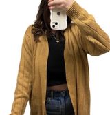 Investments Vintage 80s gold honey mustard cardigan sweater cottagecore boho Photo 0