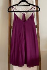 Alice + Olivia NWOT  Plum Purple Silk Racerback Mini Dress Photo 0
