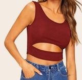 SheIn Brand New Red Crop Top Photo 0