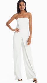White House | Black Market  Convertible Strapless Split-Leg Jumpsuit Photo 0