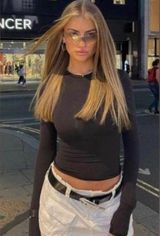 SKIMS Fits Everybody Long Sleeve T-Shirt L Photo 0