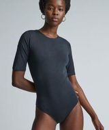 Everlane Black The Short-Sleeve Crew Neck Bodysuit Size XXS First XS NWOT Photo 0
