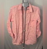 Sigrid Olsen light pink 100% Linen Button Down Shirt Size Large Photo 0
