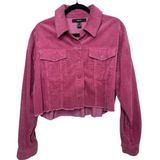 Forever 21 NWOT  Cropped Corduroy Raw Hem jacket Size Medium Photo 0