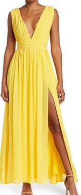 Love by Design Athen Plunging V-Neck Maxi Dress Yellow Photo 0