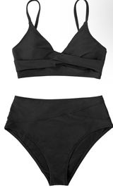 Cupshe Black Swimsuit Bikini Photo 0
