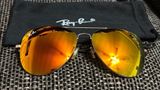 Ray-Ban Sunglasses with Gold and Orange Lenses Photo 0