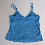Aerie ribbed tankini swim tank top blue size small Photo 0