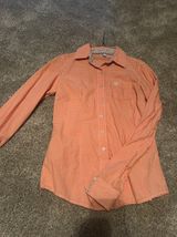 CHAPS Orange Button Down Photo 0