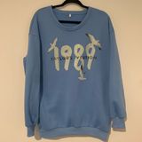 1989 Taylor’s Version Blue Crewneck Oversized Sweatshirt  - Size Medium Photo 0