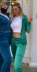 Green Velvet Track Suit Size M Photo 0