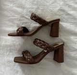 Dolce Vita Brown Woven Chunky Heels Size 7.5 Photo 0