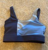 NWT Blue Color Block WILO Sports Bra Photo 0