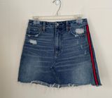 Zoe Natural Rise Vintage A-line jean skirt Photo 0