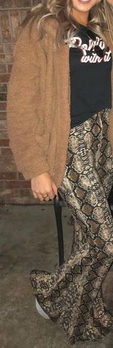 Princess Polly Snakeskin Flares Photo 0