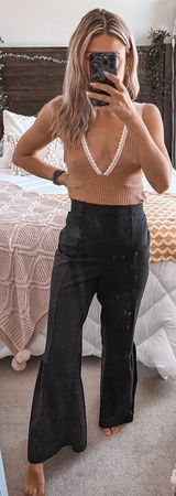 Ny Collection Black Flare Bottom Pants  Photo 0