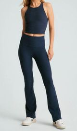 NWT Beyond Yoga Spacedye Navy Blue Flare High Rise Leggings Women Size XS Photo 0