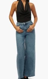 We Wore What Black Cowl Neck Halter Bodysuit Photo 0