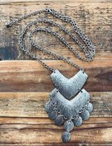 Boutique Long Silver Necklace Photo 0