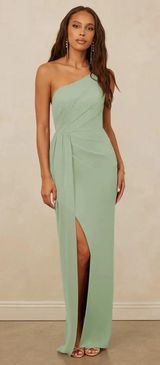 Dusty Sage Bridesmaid Dress Photo 0