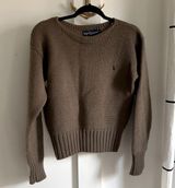 Ralph Lauren 100% Wool Brown Knit Sweater Women’s Size M Photo 0