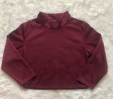 Red Turtleneck Long Sleeve Crop Top Size M Photo 0
