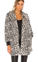 Jack by BB Dakota Top Cat Faux Fur Animal Leopard Coat Photo 0