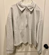 All In Motion 1/2 Zip Crop Gray Pullover Size XL Photo 0
