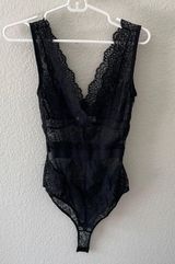 Black Lace Bodysuit Small Photo 0