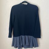 Zara woman mock neck long sleeve plaid ruffle hem tunic▪️size S Photo 0