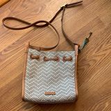 Fossil Bag Purse Handbag Sling Medium Sized Magnetic Clip Multi Colored Boho Photo 0