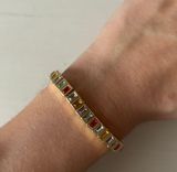 BaubleBar NWOT sugarfix by gold tone stretch beaded multicolor bracelet Photo 0