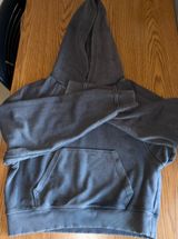 Aerie Cropped Sweatshirt Grey Photo 0